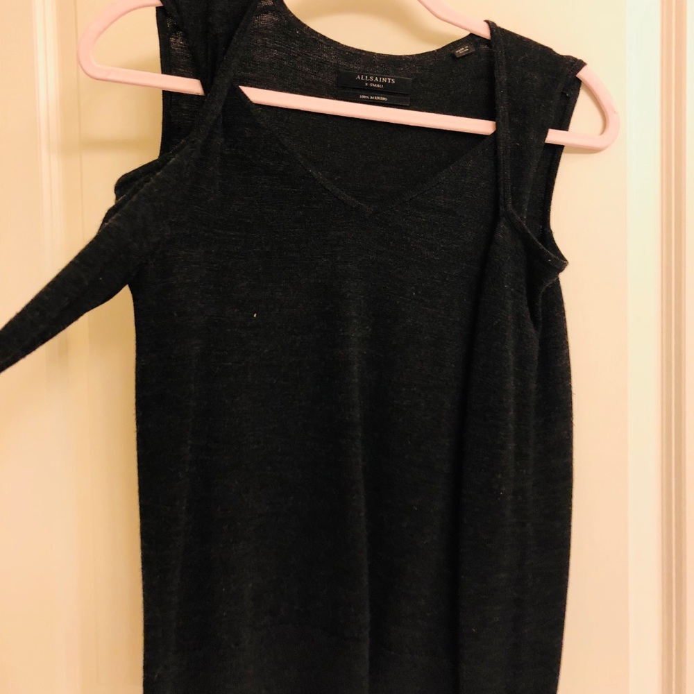 All Saints off shoulder sweater top